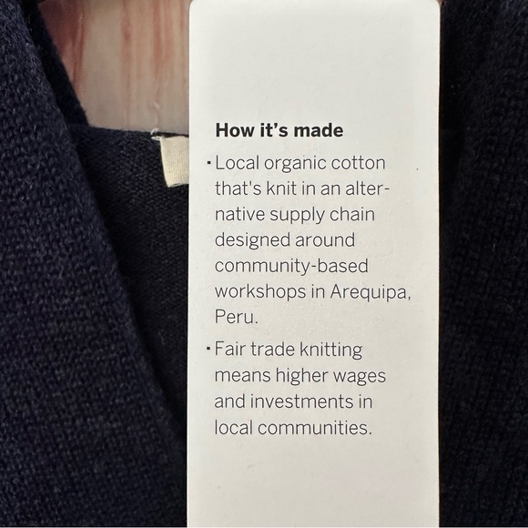 Eileen Fisher Midnight Blue Hooded Boxy Sweater - Picture 6 of 12